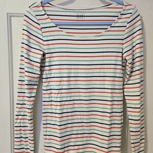GAP Multicolor Striped Long Sleeve Tee